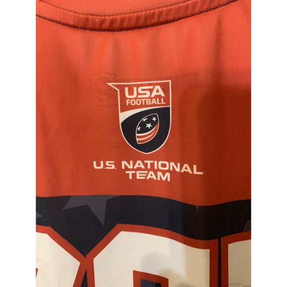 U.S. National Team USA Football Jersey shirt Men’s Sz S Blue Orange White - Picture 3 of 5